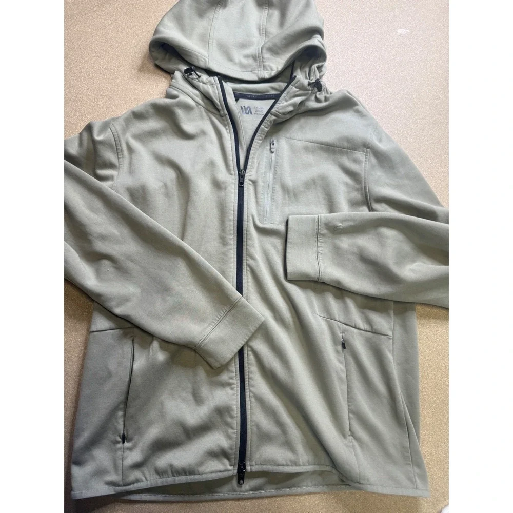 Mens‎ VRST  Gray Full Zip Hooded Jacket Athletic Performance Activewear $89
